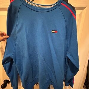 Tommy Hilfiger Blue Crewneck with Red and White Trim